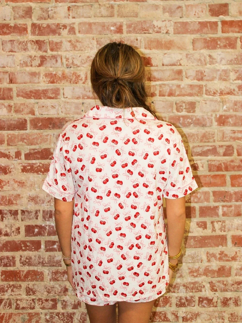 Lulu Mac Cherry Print Pajama Set